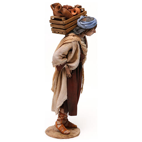 Amphora vendor with crate 30 cm, nativity Tripi 4