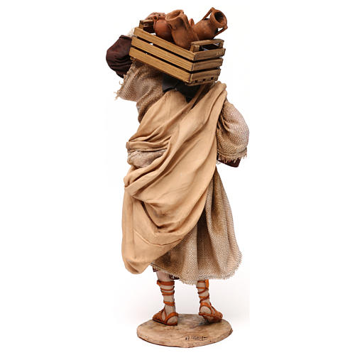 Amphora vendor with crate 30 cm, nativity Tripi 5
