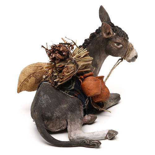 Sitting donkey for 13 cm Nativity scene, Angela Tripi 3