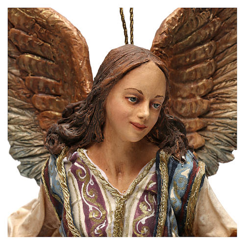 Flying Angel with Gloria banner for 30 cm Nativity scene, Angela Tripi 2