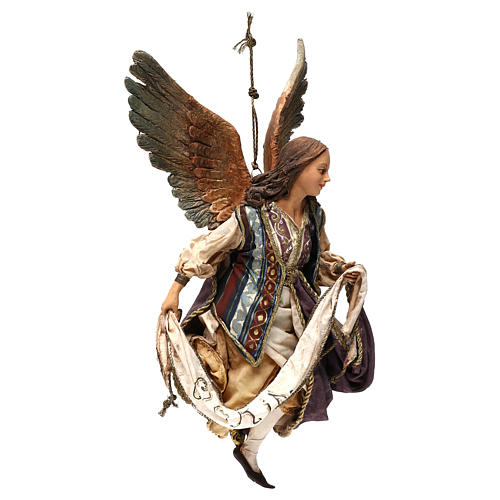Angelo Gloria in volo 30 cm presepe Tripi 4
