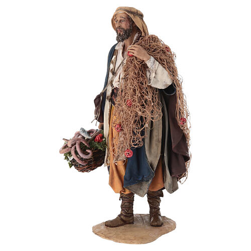 Pescador com rede Angela Tripi altura média 30 cm 3