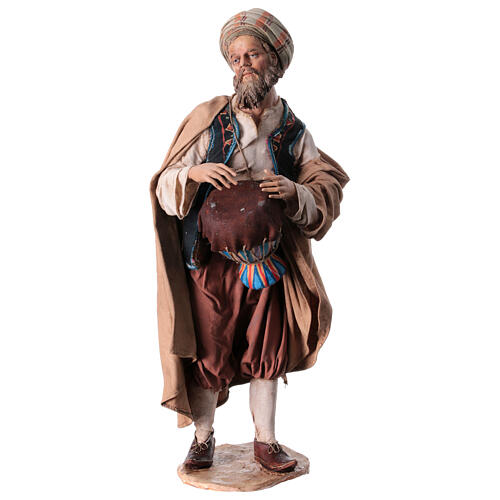 Musician with drum for 30 cm Nativity scene, Angela Tripi 1