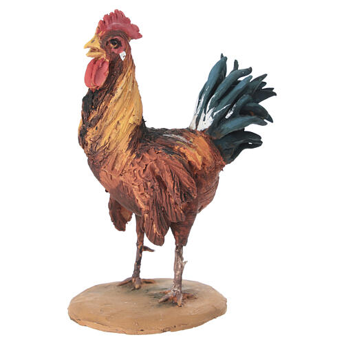 Hahn, für 30 cm Krippe von Angela Tripi, Terrakotta 3