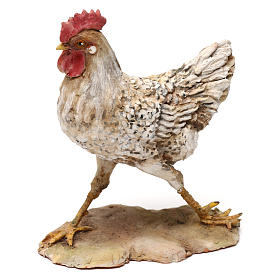 Angela Tripi Nativity scene: Chicken walking for 30 cm Nativity scene, Angela Tripi