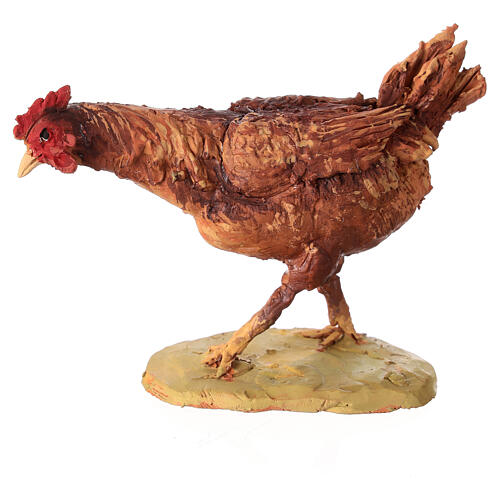 Chicken walking for 30 cm Nativity scene, Angela Tripi 1