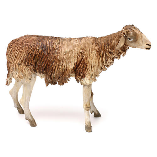 Braunes Schaf stehend für Krippe 30cm Angela Tripi 1