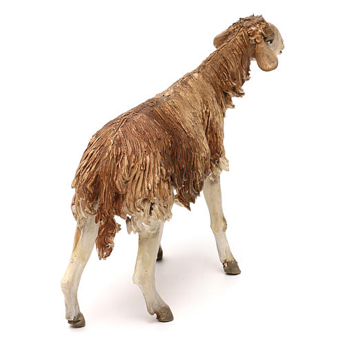 Mouton marron pour crèche 30 cm Angela Tripi 4