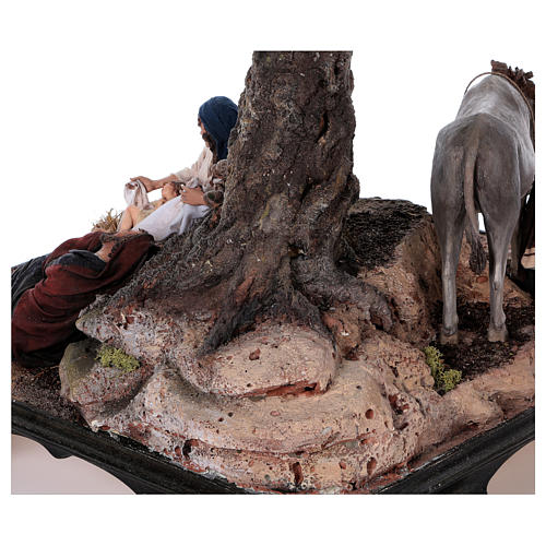 Flucht nach Ägypten - Erholung Josefs, für 25 cm Krippe von Angela Tripi, Terrakotta 10