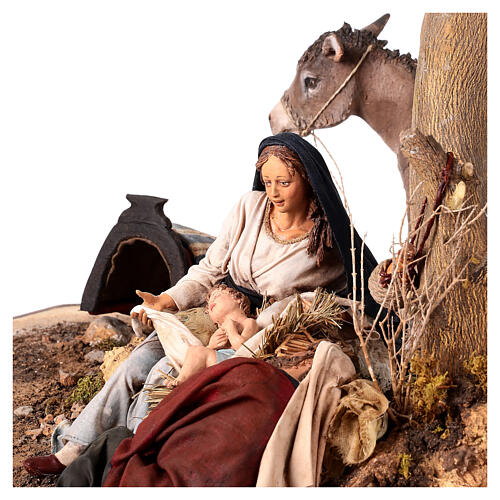 The Flight into Egypt resting Joseph 25 cm, Angela Tripi 10