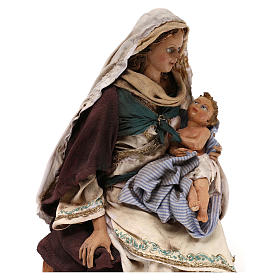 Heilige Familie, für 18 cm Krippe von Angela Tripi, Terrakotta