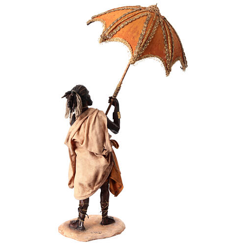 Servant with umbrella for 18 cm Nativity scene, Angela Tripi 7