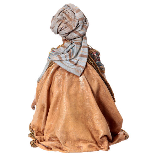 Heiliger König, kniend, für 18 cm Krippe von Angela Tripi, Terrakotta 5