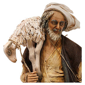 Good shepherd 30 cm, nativity Angela Tripi