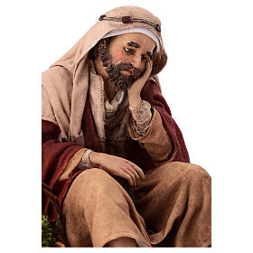 Annunciation to the shepherds: resting shepherd for 30 cm Nativity scene, Angela Tripi