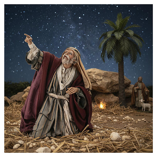 Annunciation to the shepherds: amazed shepherd for 30 cm Nativity scene, Angela Tripi 2