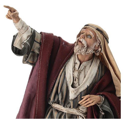Annunciation to the shepherds: amazed shepherd for 30 cm Nativity scene, Angela Tripi 5