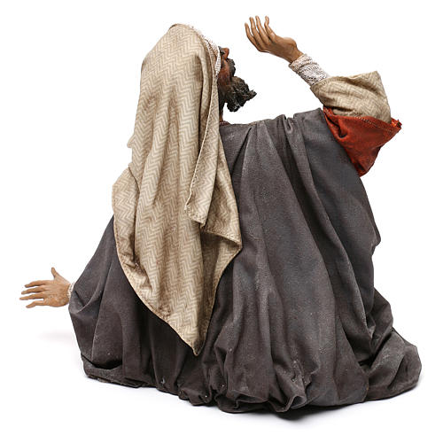 Annunciation to the shepherds: scared shepherd for 30 cm Nativity scene, Angela Tripi 5