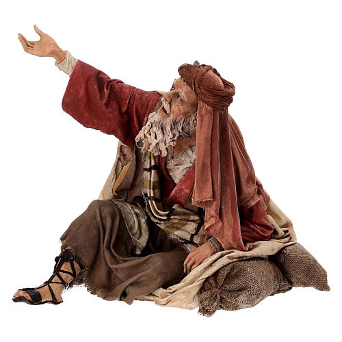 Anunciación a los pastores: pastor asustado 30 cm Angela Tripi 3