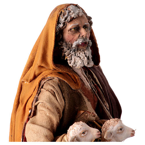 Shepherd with a lamb for 30 cm Nativity scene, Angela Tripi 7