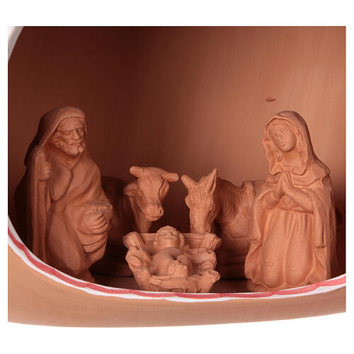 9 cm Holy Family inside amphora 20x30x20 cm, Deruta decorated ceramic 2