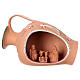 Holy Family inside amphora 20x30x20 cm, 9 cm nativity Deruta ceramic s1