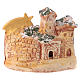 Hut 10x10x8 cm in coloured Deruta ceramic with Nativity scene 4 cm s4