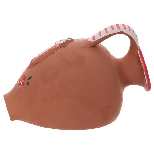 Amfora ze sceną Bożego Narodznia, dekorowana na niebiesko, Deruta, 10x15x10 cm 4