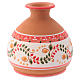 Cabaña country cerámica Deruta decoraciones rojas natividad 3 cm 10x10x10 cm s4