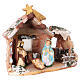Hut 15x15x10 cm with Nativity scene 6 cm in painted terracotta from Deruta s3