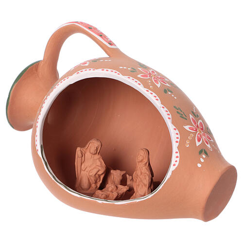 Amfora ze Świętą Rodziną 6 cm, terrakota Deruta, 20x25x15cm 2