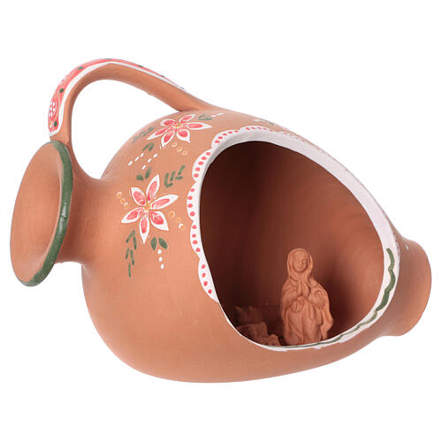 Amfora ze Świętą Rodziną 6 cm, terrakota Deruta, 20x25x15cm 3