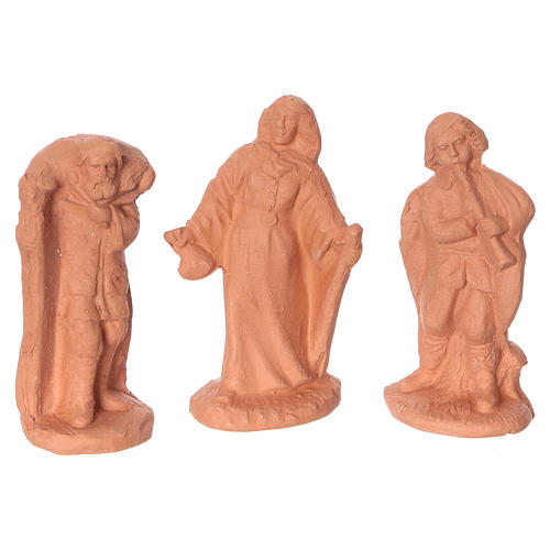 Nativity 6 cm in Deruta terracotta 11 pieces 4