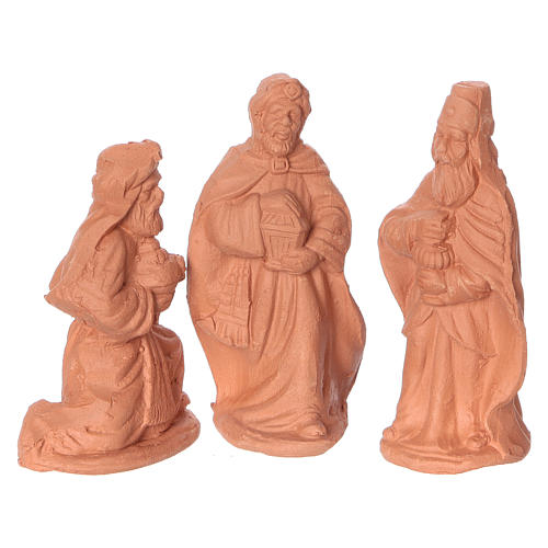 Nativity set 6 cm, in Deruta terracotta 11 pcs 3
