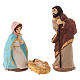 Complete Nativity set 6 cm, in painted Deruta terracotta 11 pcs s2