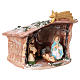 Hut in Deruta terracotta 15x15x10cm with Nativity Scene 7 cm s2
