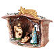 Hut in Deruta terracotta 15x15x10cm with Nativity Scene 7 cm s3