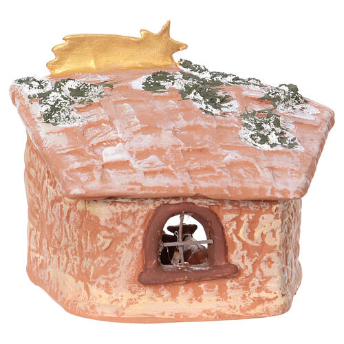 Szopka 15x15x10 cm, z terakoty Deruta, scena Bożego Narodzenia, 7 cm 4