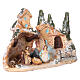 Stajenka z terakoty, Deruta, scena Bożego Narodzenia, 3 cm, 10x15x10 cm s2