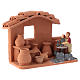 Man with lathe in Deruta terracotta handmade for Nativity scenes of 10 cm s2