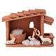 Shearer with sheep and handmade wool in painted Deruta terracotta for Nativity scene 10 cm s1