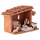 Shearer with sheep and handmade wool in painted Deruta terracotta for Nativity scene 10 cm s2