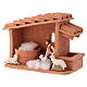 Shearer with sheep and handmade wool in painted Deruta terracotta for Nativity scene 10 cm s3