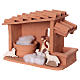 Shearer with sheep and handmade wool in painted Deruta terracotta for Nativity scene 10 cm s7