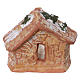 Cabaña con Natividad de terracota coloreada con belén 4 cm Deruta s4
