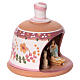 Pink stable in terracotta, 3 cm nativity Deruta s2