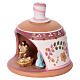 Pink stable in terracotta, 3 cm nativity Deruta s3