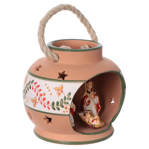 Lampion zielony, do szopki, 6 cm, Deruta 2