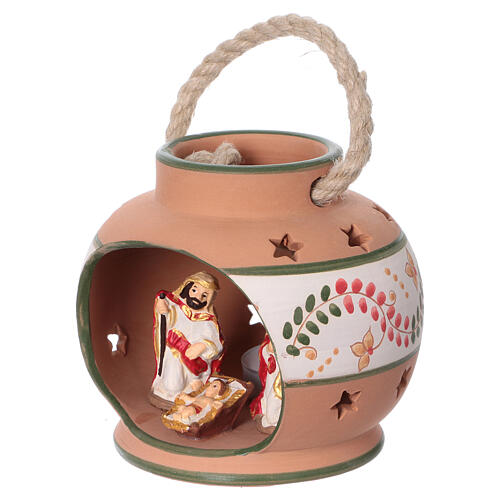 Lampion zielony, do szopki, 6 cm, Deruta 3