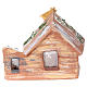Stable in colored terracotta with 8 cm nativity set and comet Deruta s5
